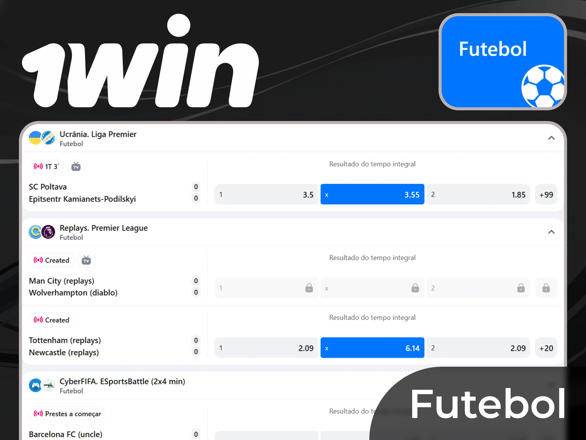 Você vai encontrar muitas ligas de futebol para apostar neste esporte no 1win.